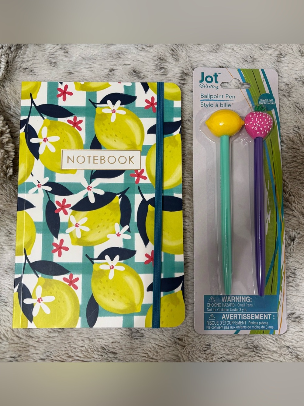 Lemon journal and pen set